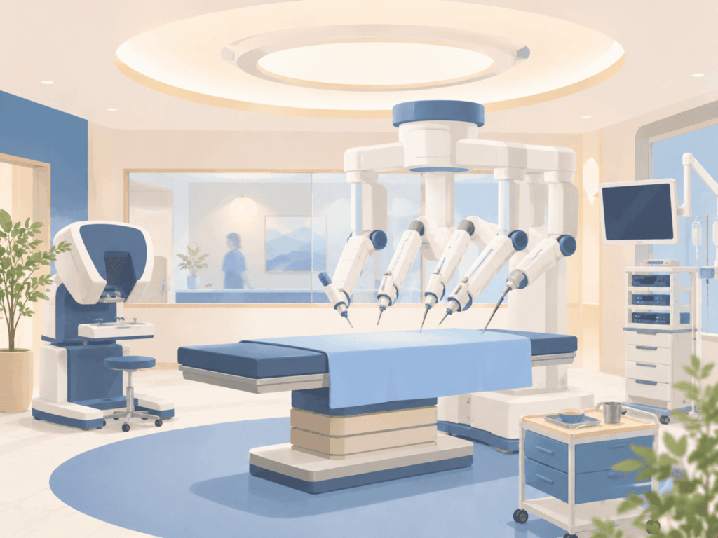 robotic surgery in Korea - da Vinci surgical system in operating room