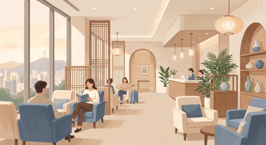 International patient lounge at Seoul St. Mary's Hospital Healthcare Center