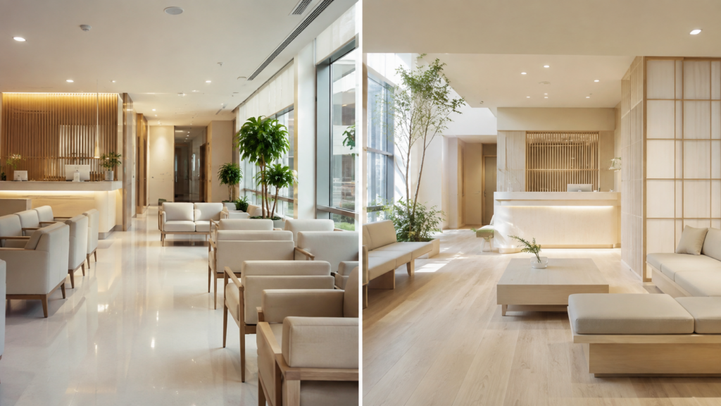 Korea vs Japan checkup comparison waiting rooms